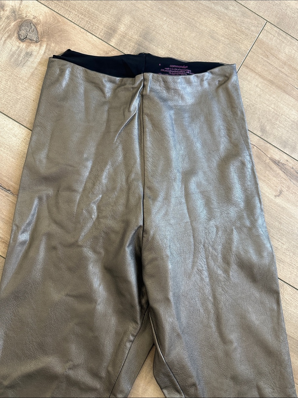 Commando Faux Leather Leggings Bronze Gold Sz S - Picture 6 of 9